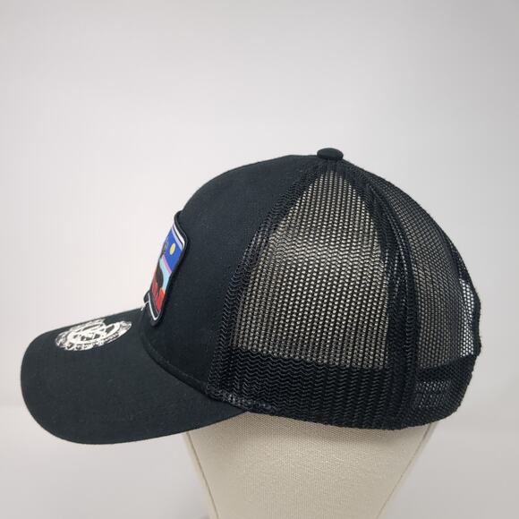 Yee Yee Snapback Trucker Hat Black One Size Adjustable Embroidered Mesh Back - Picture 3 of 10